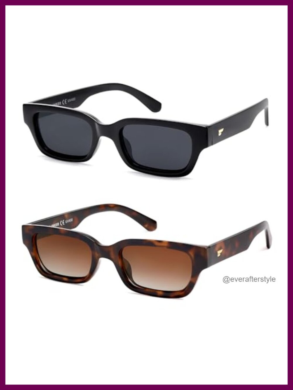 Square Cat Eye Polarized Sunglasses UV400 Full Frame